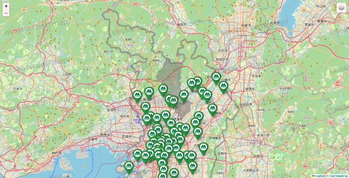 大阪府のモスバーガーの店舗地図