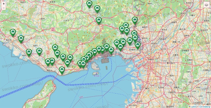 兵庫県のモスバーガーの店舗地図