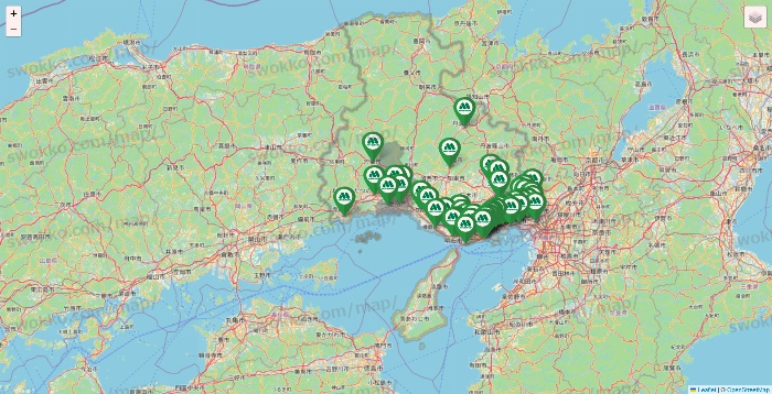 兵庫県のモスバーガーの店舗地図