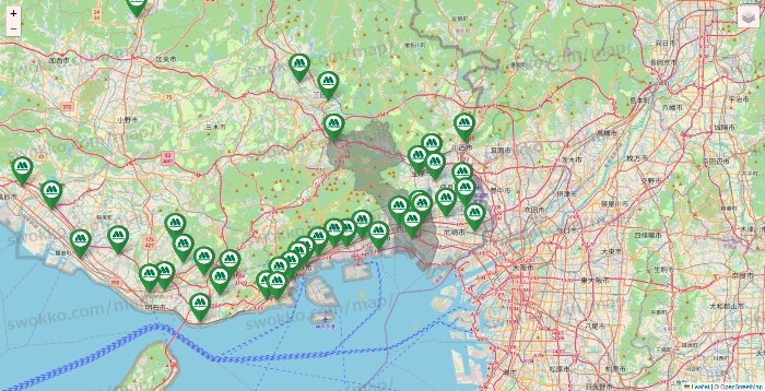 兵庫県のモスバーガーの店舗地図