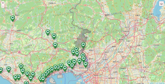 兵庫県のモスバーガーの店舗地図