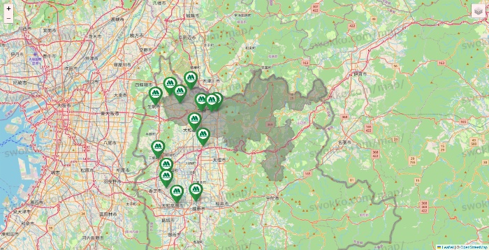 奈良県のモスバーガーの店舗地図