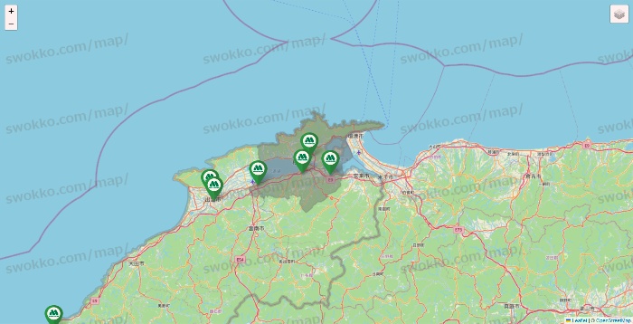 島根県のモスバーガーの店舗地図