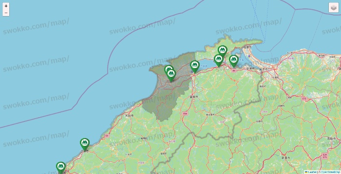 島根県のモスバーガーの店舗地図