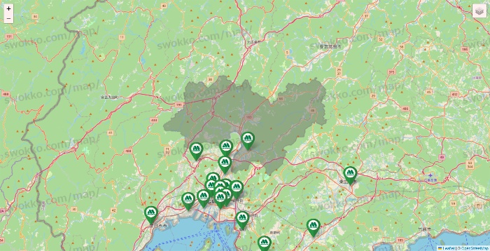 広島県のモスバーガーの店舗地図