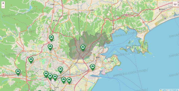 宮城県のモスバーガーの店舗地図