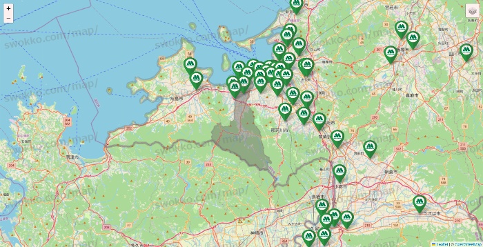 福岡県のモスバーガーの店舗地図