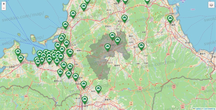 福岡県のモスバーガーの店舗地図