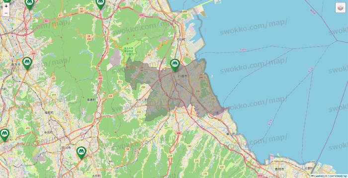 福岡県のモスバーガーの店舗地図