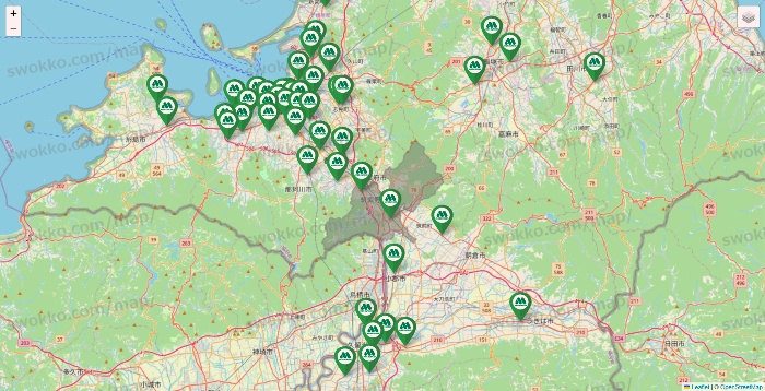 福岡県のモスバーガーの店舗地図