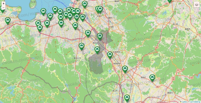 福岡県のモスバーガーの店舗地図