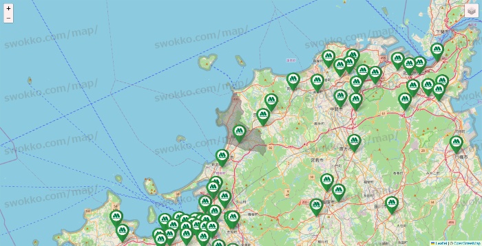 福岡県のモスバーガーの店舗地図