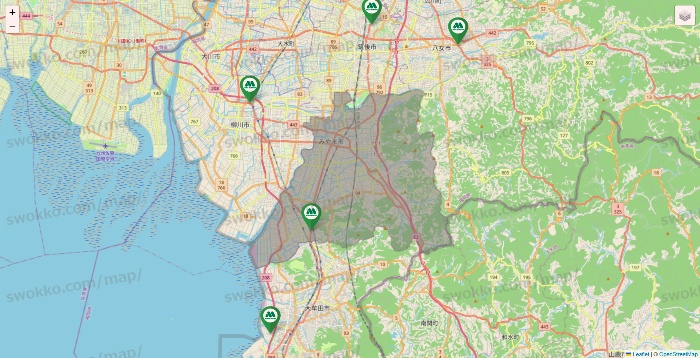 福岡県のモスバーガーの店舗地図