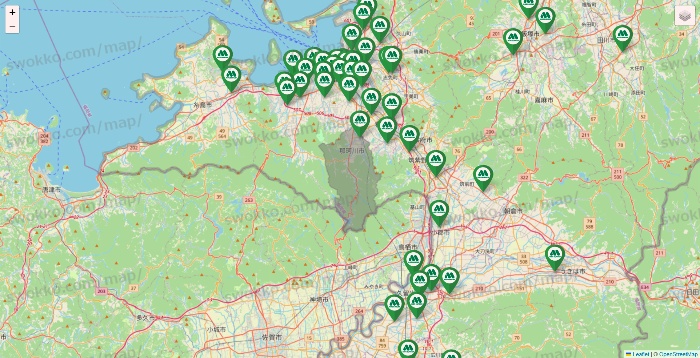 福岡県のモスバーガーの店舗地図
