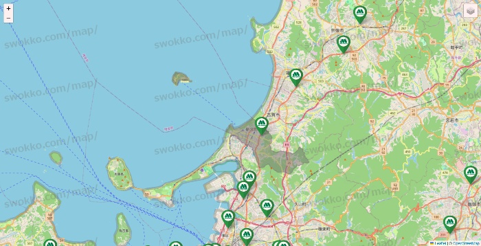 福岡県のモスバーガーの店舗地図