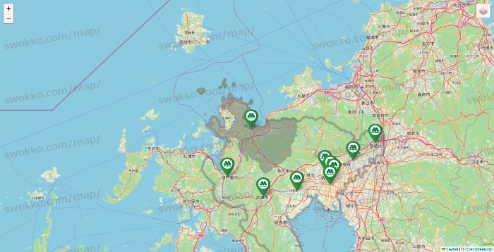佐賀県のモスバーガーの店舗地図