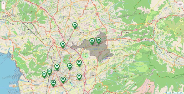 熊本県のモスバーガーの店舗地図