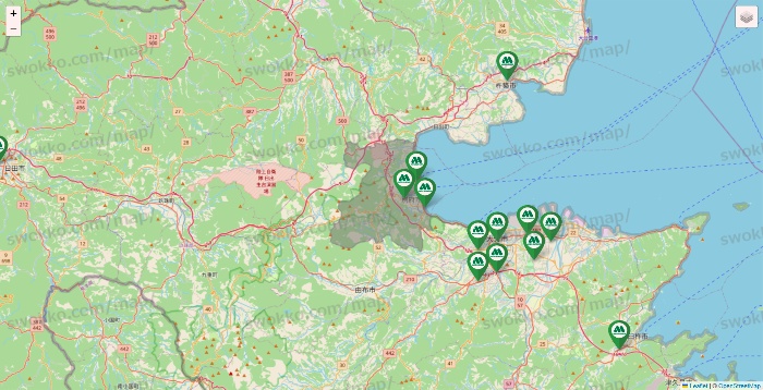 大分県のモスバーガーの店舗地図