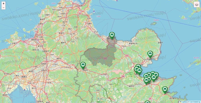 大分県のモスバーガーの店舗地図