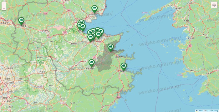 大分県のモスバーガーの店舗地図