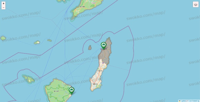 鹿児島県のモスバーガーの店舗地図