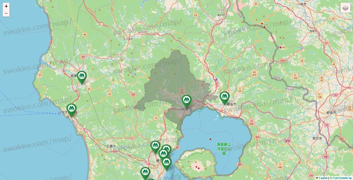 鹿児島県のモスバーガーの店舗地図