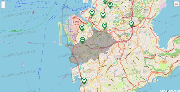 沖縄県のモスバーガーの店舗地図