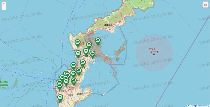 沖縄県のモスバーガーの店舗地図