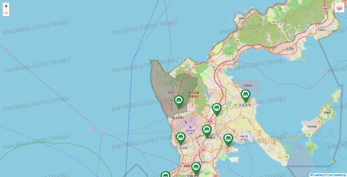 沖縄県のモスバーガーの店舗地図