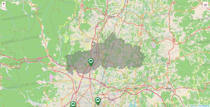 福島県のモスバーガーの店舗地図