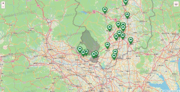 栃木県のモスバーガーの店舗地図