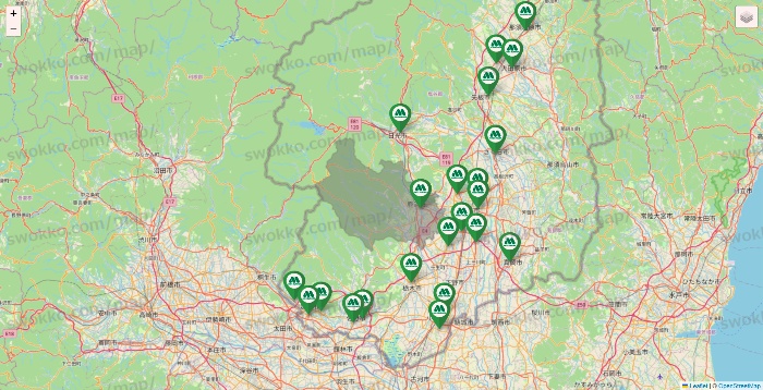 栃木県のモスバーガーの店舗地図