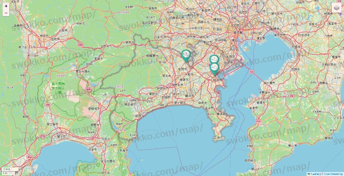 神奈川県のMUSBELL（ムスベル）の店舗地図