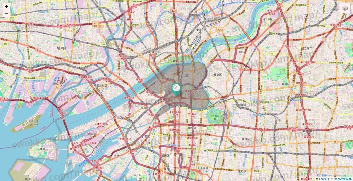 大阪府のMUSBELL（ムスベル）の店舗地図
