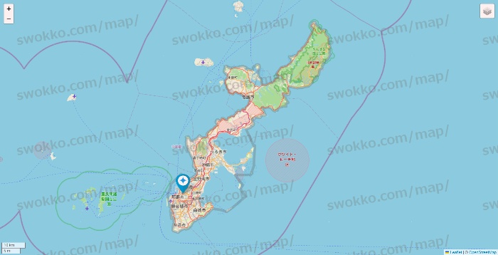 沖縄県のミュゼプラチナムの店舗地図