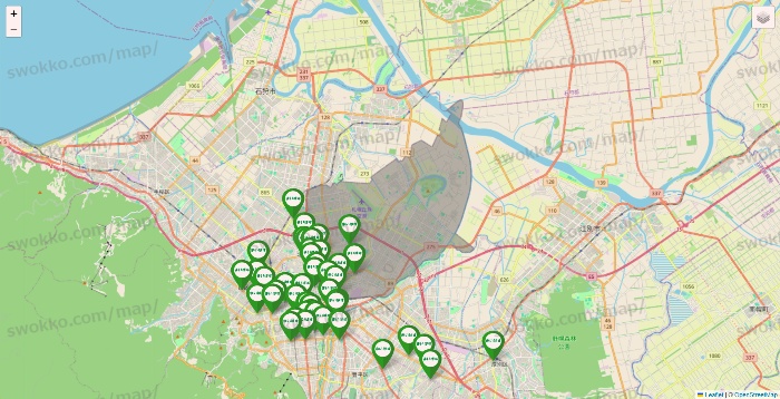 北海道のまいばすけっとの店舗地図