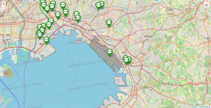 千葉県のまいばすけっとの店舗地図