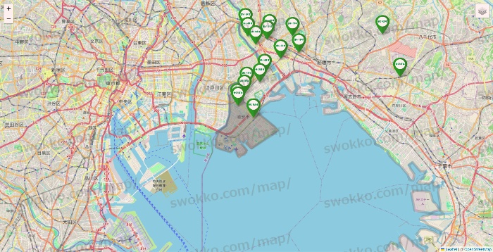 千葉県のまいばすけっとの店舗地図