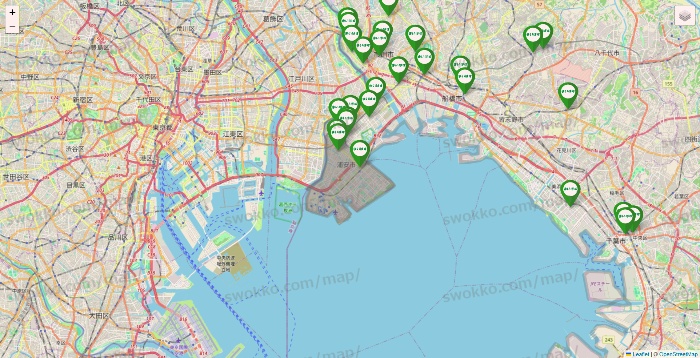 千葉県のまいばすけっとの店舗地図