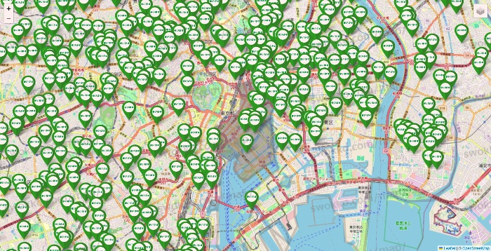 東京都のまいばすけっとの店舗地図