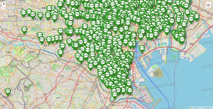 東京都のまいばすけっとの店舗地図