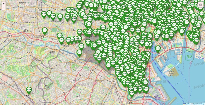 東京都のまいばすけっとの店舗地図