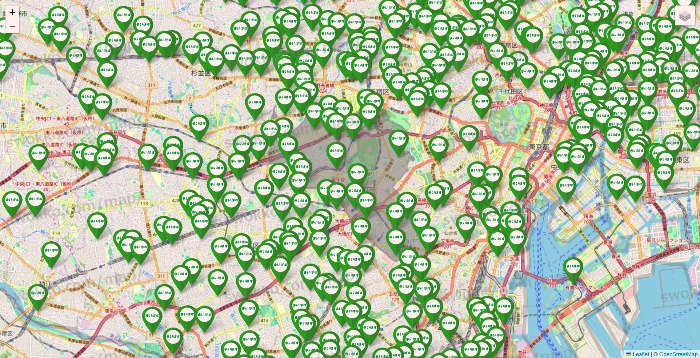 東京都のまいばすけっとの店舗地図