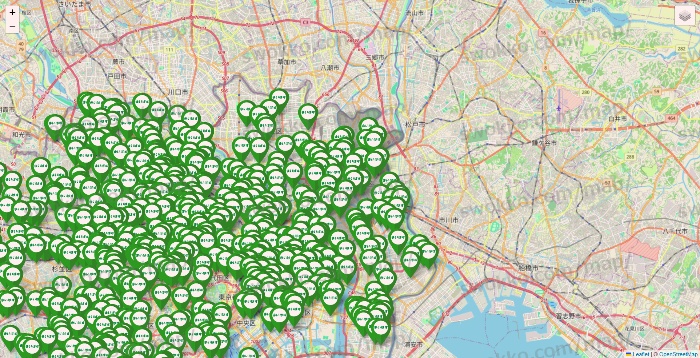 東京都のまいばすけっとの店舗地図