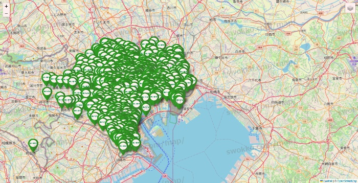 東京都のまいばすけっとの店舗地図