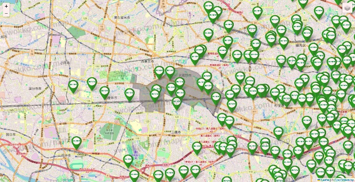 東京都のまいばすけっとの店舗地図