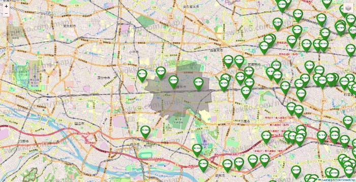 東京都のまいばすけっとの店舗地図