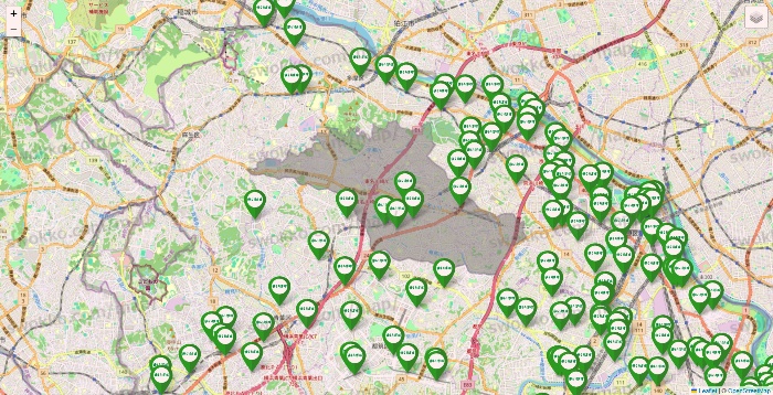 神奈川県のまいばすけっとの店舗地図