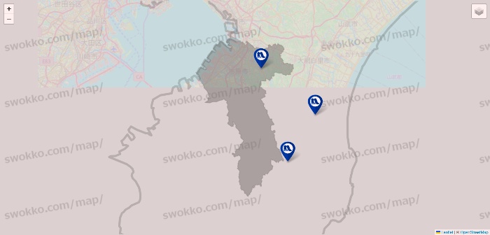 千葉県のナフコの店舗地図