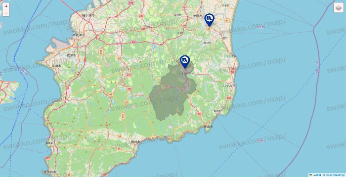 千葉県のナフコの店舗地図